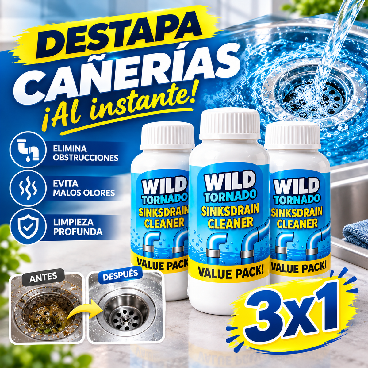 DESTAPA CAÑERIAS ||  OFERTA 3X